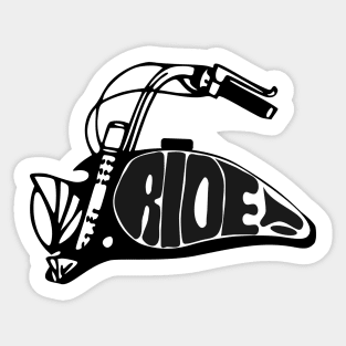 Motorcycle Chrome Tank Bike Rider Sticker